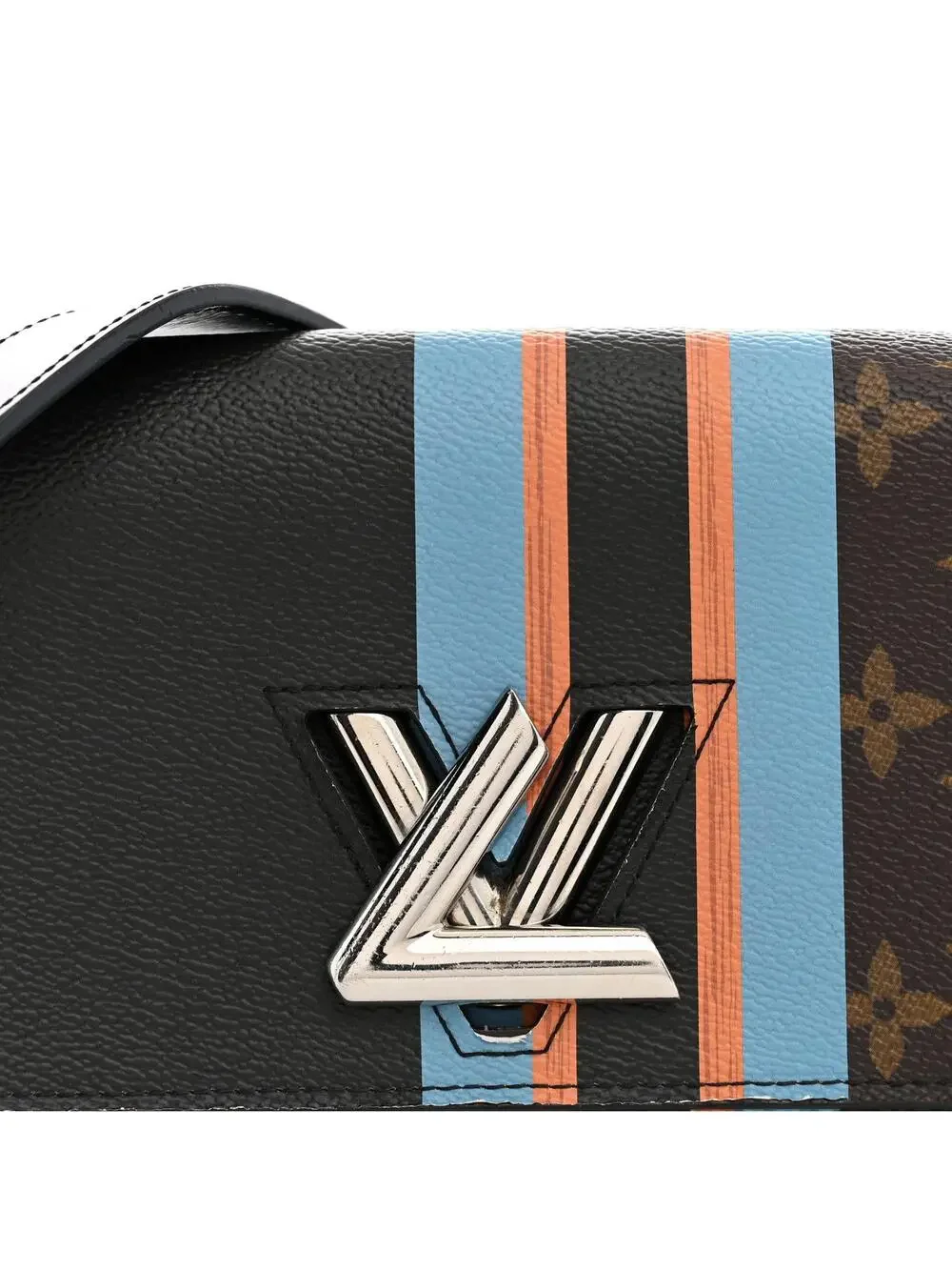 Louis Vuitton Stripe Twist Chain Wallet #322710L13B